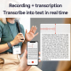 Bracelet Enregistreur Vocal IA Pour Réunions Traduction De 93 Langues Transcription En Temps Réel 16 Go Et 12 H D’Autonomie -...