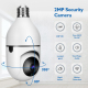 Ampoule Caméra Extérieure HD 1080P Vision Nocturne Audio Bidirectionnel Détection de Mouvement WiFi Double Bande - www.yonis-...