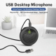 Microphone À Condensateur USB De Bureau Omnidirectionnel Avec Échantillonnage 192 kHz 24 Bits Et Écoute Casque Ou Enceintes -...