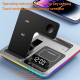 Chargeur Sans Fil Multifonctionnel 5 en 1 avec Support Téléphone Pliable et Lumières RGB - www.yonis-shop.com