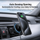 Support Téléphone Voiture Magnétique À Recharge Sans Fil 15W Pour Grille D’Aération Avec Rotation 360° Et Éclairage RGB - www...