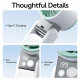 Mini Ventilateur Portable 199 Vitesses Écran LED Molette Surface Céramique Rafraîchissante Batterie 3000mAh Pliable - www.yon...