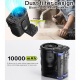 Ventilateur Portable À Porter À La Taille Avec Moteur Silencieux Batterie 8000 mAh 5 Vitesses Et Éclairage LED - www.yonis-sh...