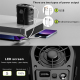 Ventilateur Portable À Porter À La Taille Avec Moteur Silencieux Batterie 8000 mAh 5 Vitesses Et Éclairage LED - www.yonis-sh...