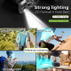 Ventilateur Portable À Porter À La Taille Avec Moteur Silencieux Batterie 8000 mAh 5 Vitesses Et Éclairage LED - www.yonis-sh...