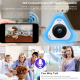 Caméra IP Wifi HD 360° Grand Angle Détecteur Mouvement Vision Nocturne - www.yonis-shop.com