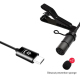 Microphone USB-C Lavalier Omnidirectionnel Plug And Play Avec Réduction De Bruit Pour Enregistrements Interviews Et Conférenc...