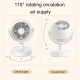 Ventilateur De Circulation D’Air USB Silencieux Pour Maison Et Bureau 4000 mAh 3 Vitesses Rotation 115° - www.yonis-shop.com