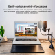 Microphone Professionnel 4 en 1 Pliable avec Trépied Anti-Choc et Câble USB-C - www.yonis-shop.com