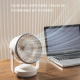 Ventilateur De Bureau Rechargeable Avec Oscillation Automatique Batterie 6000 mAh Éclairage LED Et 4 Vitesses - www.yonis-sho...