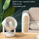 Ventilateur De Bureau Rechargeable Avec Oscillation Automatique Batterie 6000 mAh Éclairage LED Et 4 Vitesses - www.yonis-sho...