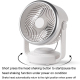 Ventilateur De Bureau Rechargeable Avec Oscillation Automatique Batterie 6000 mAh Éclairage LED Et 4 Vitesses - www.yonis-sho...