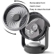 Ventilateur De Bureau Rechargeable Avec Oscillation Automatique Batterie 6000 mAh Éclairage LED Et 4 Vitesses - www.yonis-sho...