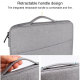 Sacoche Ordinateur Portable Étanche Et Protectrice Pour Laptop 13.3 Pouces En Polyester Gris Avec Poignée Télescopique Confor...