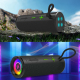 Enceinte Bluetooth Étanche Extérieure Rouge Avec Lumières LED Magiques et Appel Mains-Libres - www.yonis-shop.com