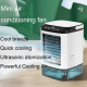 Mini Rafraîchisseur D’Air Avec Humidification Ultrasonique Double Brumisation Réservoir 900 Ml Ventilateur Neuf Pales - www.y...