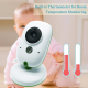 Babyphone Vidéo Sans Fil Écran LCD 2,4 Pouces Microphone Haut-Parleur Intégré Vision Nocturne Blanc - www.yonis-shop.com