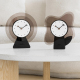 Horloge De Table Ronde Décorative En Acrylique Translucide Et Noyer À Mouvement Silencieux Pour Salon Bureau Et Chambre - www...