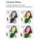 Appareil Photo Numérique HD Enfant 2.0 Pouces 4X Zoom 12MP Vidéo 1080P Avec Stickers Et Filtres Bleu 32G - www.yonis-shop.com
