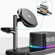 Chargeur Sans Fil Magnétique 5 En 1 Avec Enceinte Bluetooth Veilleuse Et Réveil Support Rotatif 25° - www.yonis-shop.com
