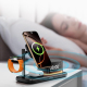 Chargeur Sans Fil Magnétique 5 En 1 Avec Enceinte Bluetooth Veilleuse Et Réveil Support Rotatif 25° - www.yonis-shop.com