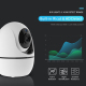 Caméra De Surveillance Intérieure WiFi 1080p Avec Rotation 355° Vision Nocturne Alertes De Mouvement Pour Bébé Et Animaux - w...