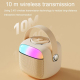 Microphone Sans Fil Bluetooth Avec Enceinte Portable Et Lumières RGB Pour Chanter - www.yonis-shop.com