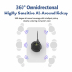 Microphone À Condensateur USB De Bureau Omnidirectionnel Avec Échantillonnage 192 kHz 24 Bits Et Écoute Casque Ou Enceintes -...