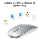 Souris Sans Fil Rechargeable 2.4G Ultra Fine Confortable Avec Batterie Longue Durée DPI Réglable Anti-Sueur Anti-Dérapant - w...