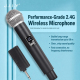 Kit De Deux Microphones Sans Fil À Main 2.4 GHz Avec Récepteur Portée 50 M Et Verrouillage Du Bruit - www.yonis-shop.com