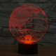 Lampe de Décoration 3D Globe Terrestre 7 Couleurs Lumière LED Tactile 0.5W Interrupteur Tactile Chambre Salon Couloir - www.y...
