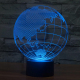 Lampe de Décoration 3D Globe Terrestre 7 Couleurs Lumière LED Tactile 0.5W Interrupteur Tactile Chambre Salon Couloir - www.y...