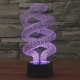 Lampe de Décoration 3D Motif Spirale Ampoules LED 7 Couleurs Tactile 0.5W Pour Chambre Salon Hall Couloir - www.yonis-shop.com