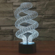 Lampe de Décoration 3D Motif Spirale Ampoules LED 7 Couleurs Tactile 0.5W Pour Chambre Salon Hall Couloir - www.yonis-shop.com
