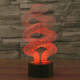 Lampe de Décoration 3D Motif Spirale Ampoules LED 7 Couleurs Tactile 0.5W Pour Chambre Salon Hall Couloir - www.yonis-shop.com