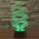 Lampe de Décoration 3D Motif Spirale Ampoules LED 7 Couleurs Tactile 0.5W Pour Chambre Salon Hall Couloir - www.yonis-shop.com