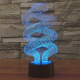 Lampe de Décoration 3D Motif Spirale Ampoules LED 7 Couleurs Tactile 0.5W Pour Chambre Salon Hall Couloir - www.yonis-shop.com