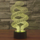 Lampe de Décoration 3D Motif Spirale Ampoules LED 7 Couleurs Tactile 0.5W Pour Chambre Salon Hall Couloir - www.yonis-shop.com