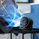Ventilateur Turbine De Bureau Et Mural Rechargeable USB C Avec Écran LCD 100 Vitesses Et Orientation Réglable - www.yonis-sho...