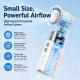 Mini Ventilateur Portable 3 En 1 À Main 199 Niveaux Batterie 3000 mAh Écran LED Surface Céramique Rafraîchissante - www.yonis...