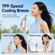 Mini Ventilateur Portable 3 En 1 À Main 199 Niveaux Batterie 3000 mAh Écran LED Surface Céramique Rafraîchissante - www.yonis...