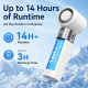 Mini Ventilateur Portable 3 En 1 À Main 199 Niveaux Batterie 3000 mAh Écran LED Surface Céramique Rafraîchissante - www.yonis...