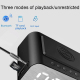 Réveil Enceinte Bluetooth Multifonction Avec Chargeur Sans Fil Et Horloge Miroir LED - www.yonis-shop.com