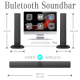 Barre De Son Bluetooth 20W Stéréo 3D Surround Puissante Et Élégante Avec Subwoofer Son Immersif Home Cinéma Compatible Multi-...