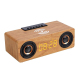 Enceinte Bluetooth Multifonction Bois Avec Chargeur Sans Fil et Alarme 10W 1200mAh - www.yonis-shop.com