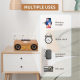 Enceinte Bluetooth Multifonction Bois Avec Chargeur Sans Fil et Alarme 10W 1200mAh - www.yonis-shop.com