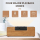 Enceinte Bluetooth Multifonction Bois Avec Chargeur Sans Fil et Alarme 10W 1200mAh - www.yonis-shop.com