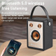 Enceinte Bluetooth Portable 8W Bois et Cuir Luxe Autonomie 6h Métal Brossé - www.yonis-shop.com