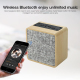 Enceinte Bluetooth Tissu Bois Avec Microphone Intégré Basses Puissantes Autonomie Longue Durée Connexion Stable Support TF AU...