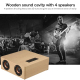 Enceinte Bluetooth Bois Puissante Basses Autonomie Longue Support Carte TF et AUX - www.yonis-shop.com